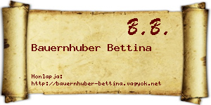 Bauernhuber Bettina névjegykártya