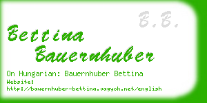 bettina bauernhuber business card